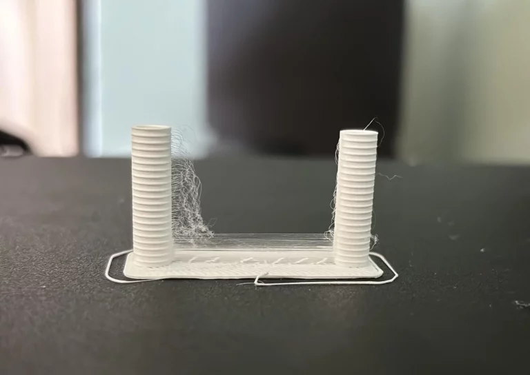An example of 3d printing stringing
