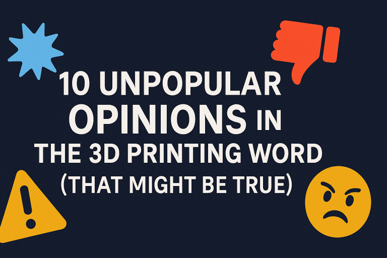 10 Unpopular Opinions in the 3D Printing World (That Might Be True)
