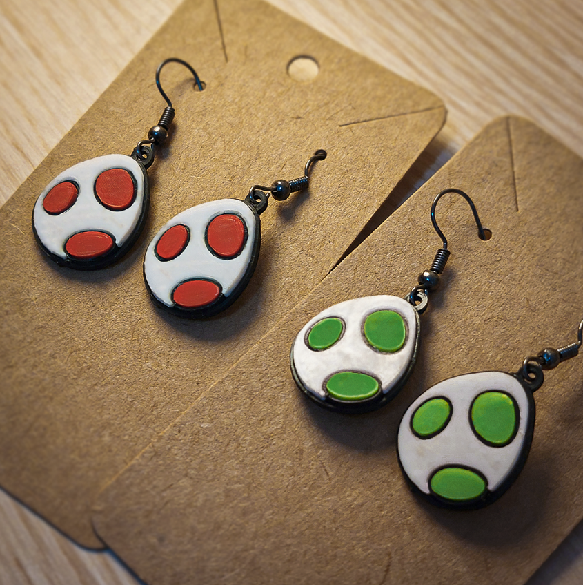 3d print earings yoshi