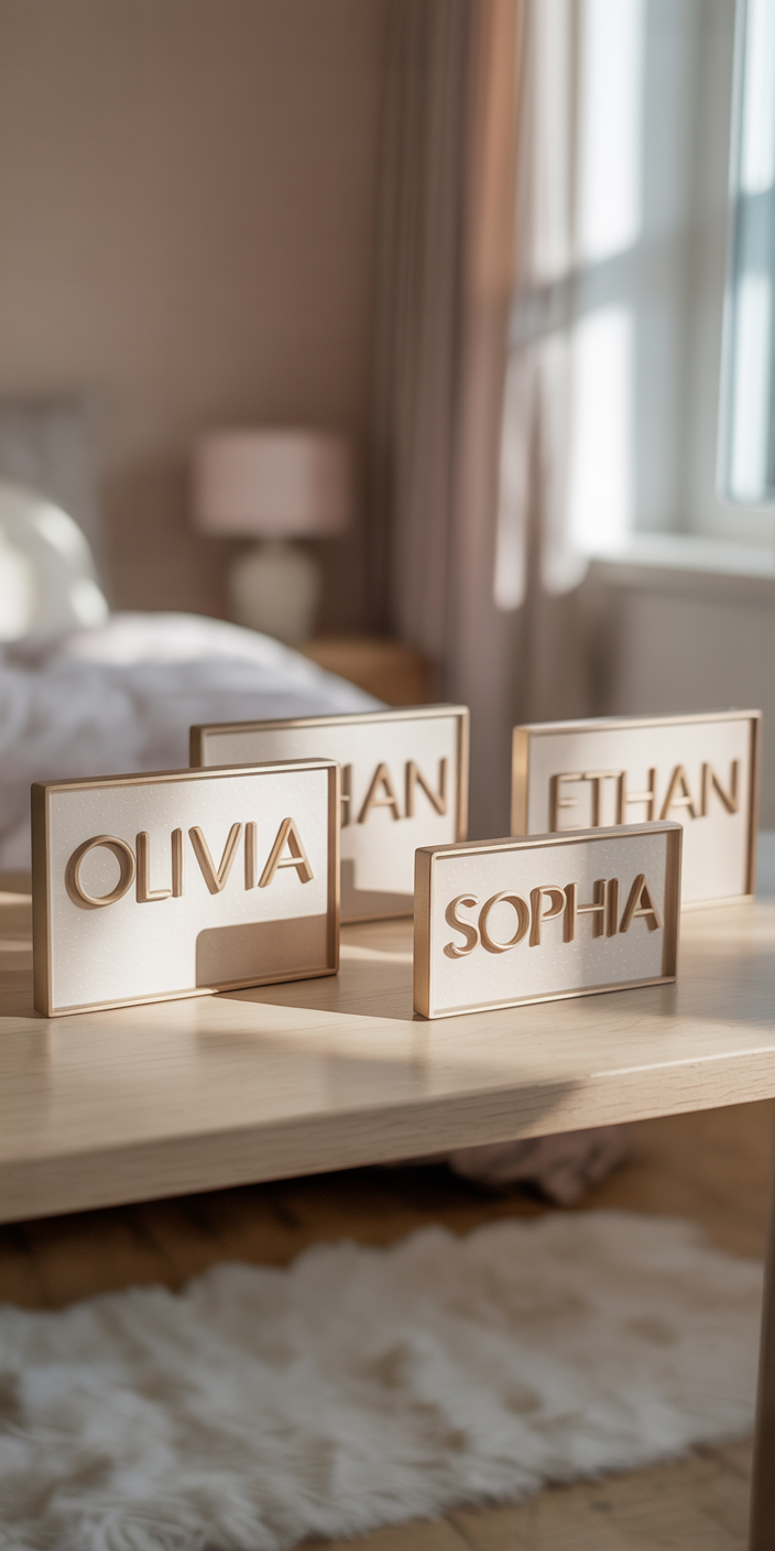 3d printed name stands