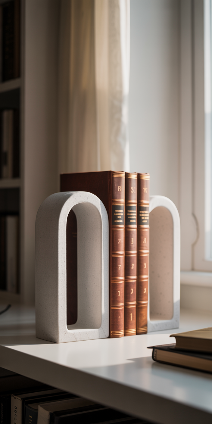 Arch Shaped 3d printed bookends