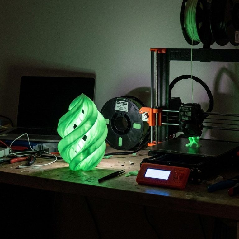 Prusament PETG Ultraglow Green Glow-In-The-Dark Filament