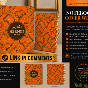 Luxury Equestrian Notebook Cover Wrap – Digital Download